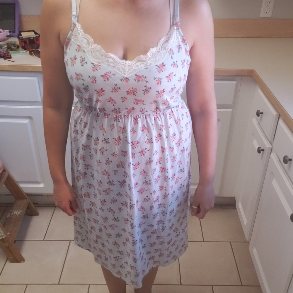 Nursing night gown with robe